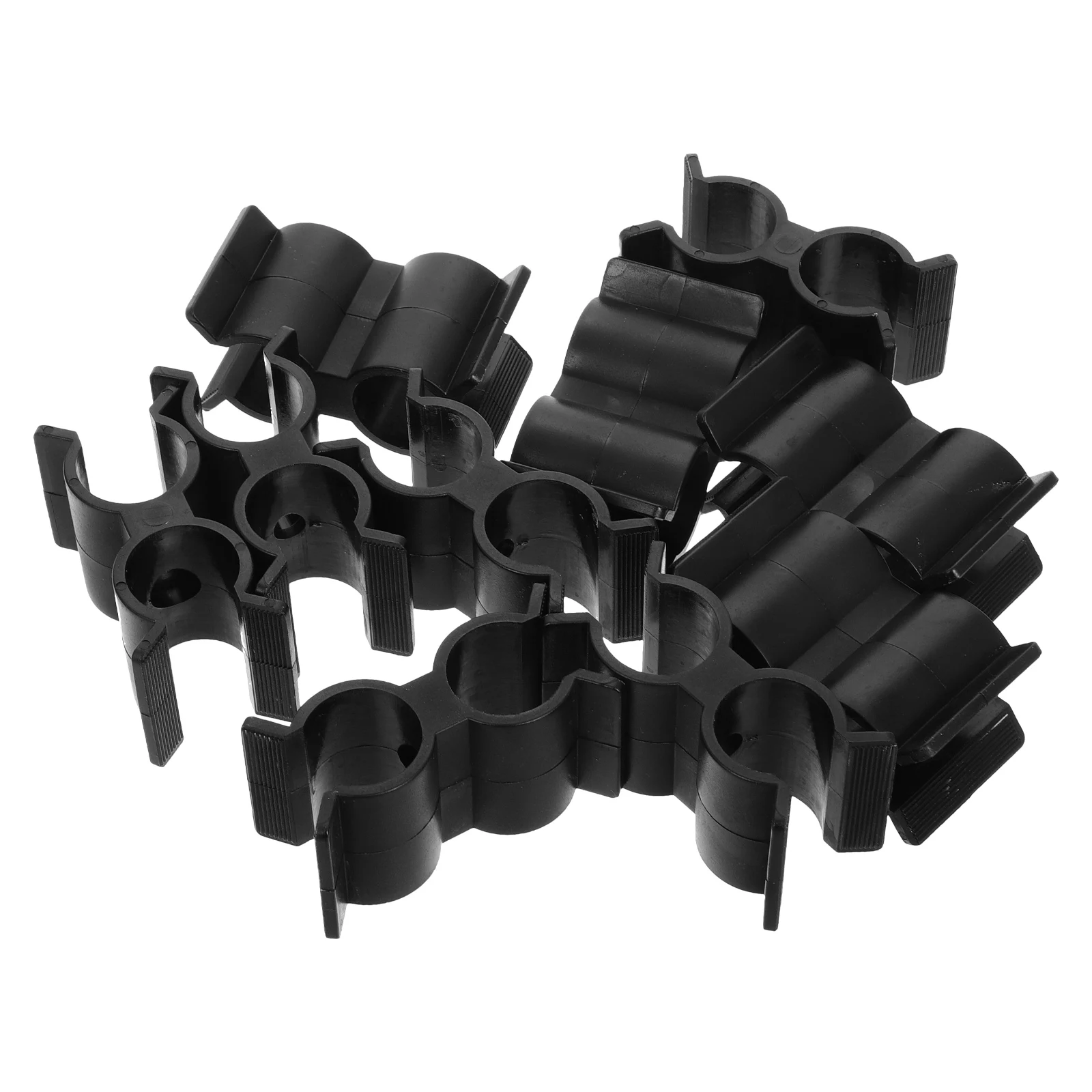 

Double Pipe Accessories Clamp Boat RV Yacht Durable Black Nylon Strong Clamping Force Easy Installation Pipe