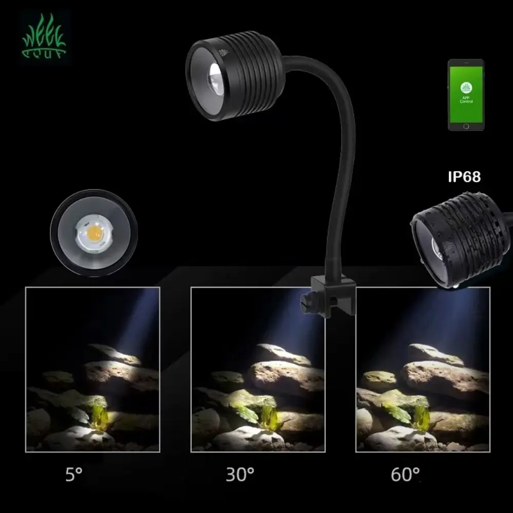 

WEEK AQUA Mini7pro-F Led Light Waterproof Aquarium Lamp Fish Tank Mini Lighting Plant Fishbowl Accessories Terrarium Supplies