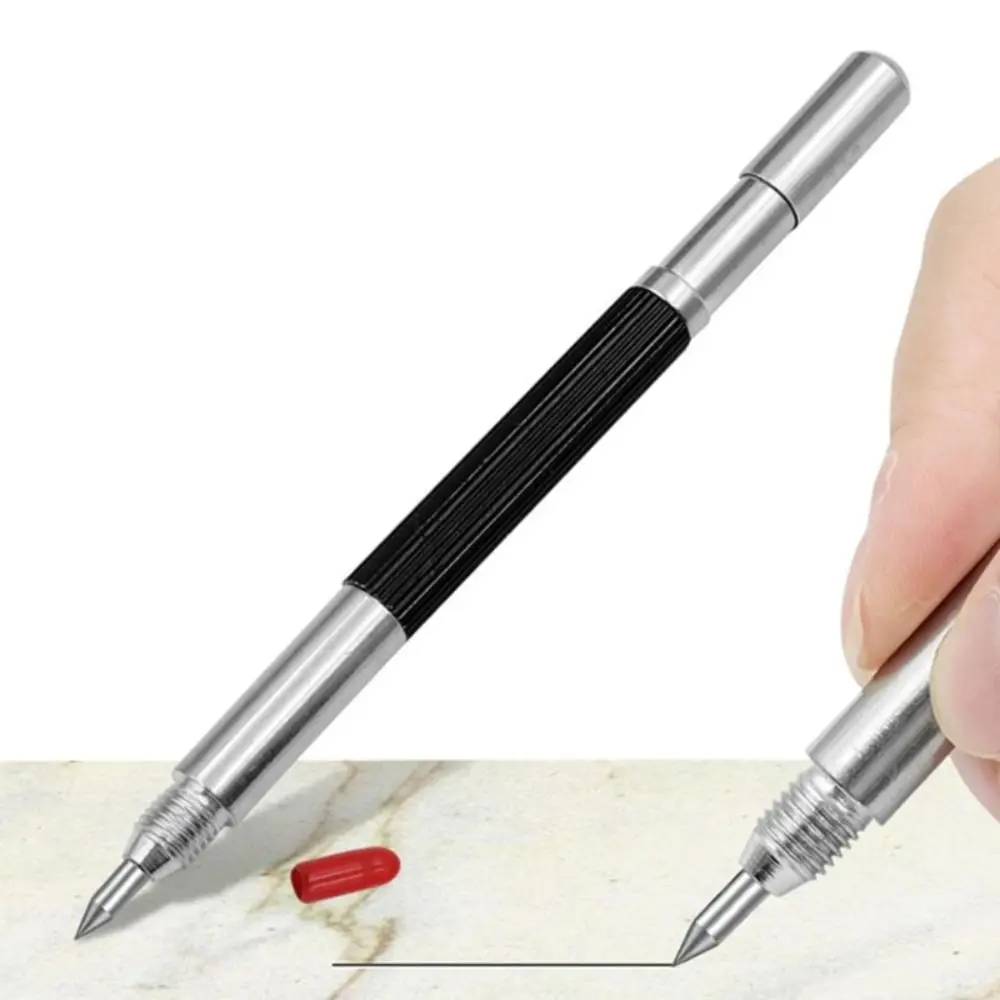 

Double-headed Metal Scribe Pen Hand Tools Carbide Tip Ceramics Glass Engraving Pen Silver Cutting Marker Tool Construction