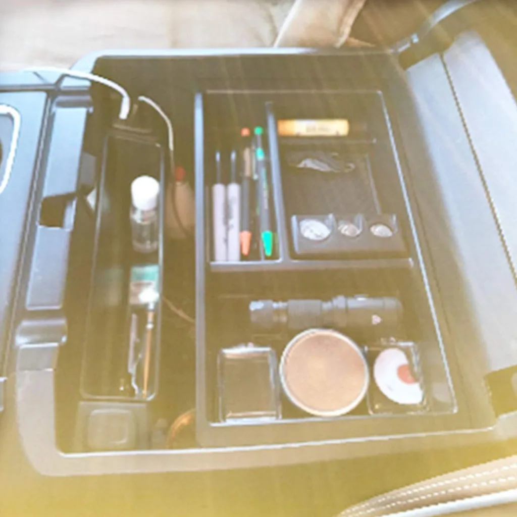 

Center Console Organizer Interior Console Holder Storage Box Insert Tray Fit for GMC Sierra 1500 14-2018 Supplies Replacement