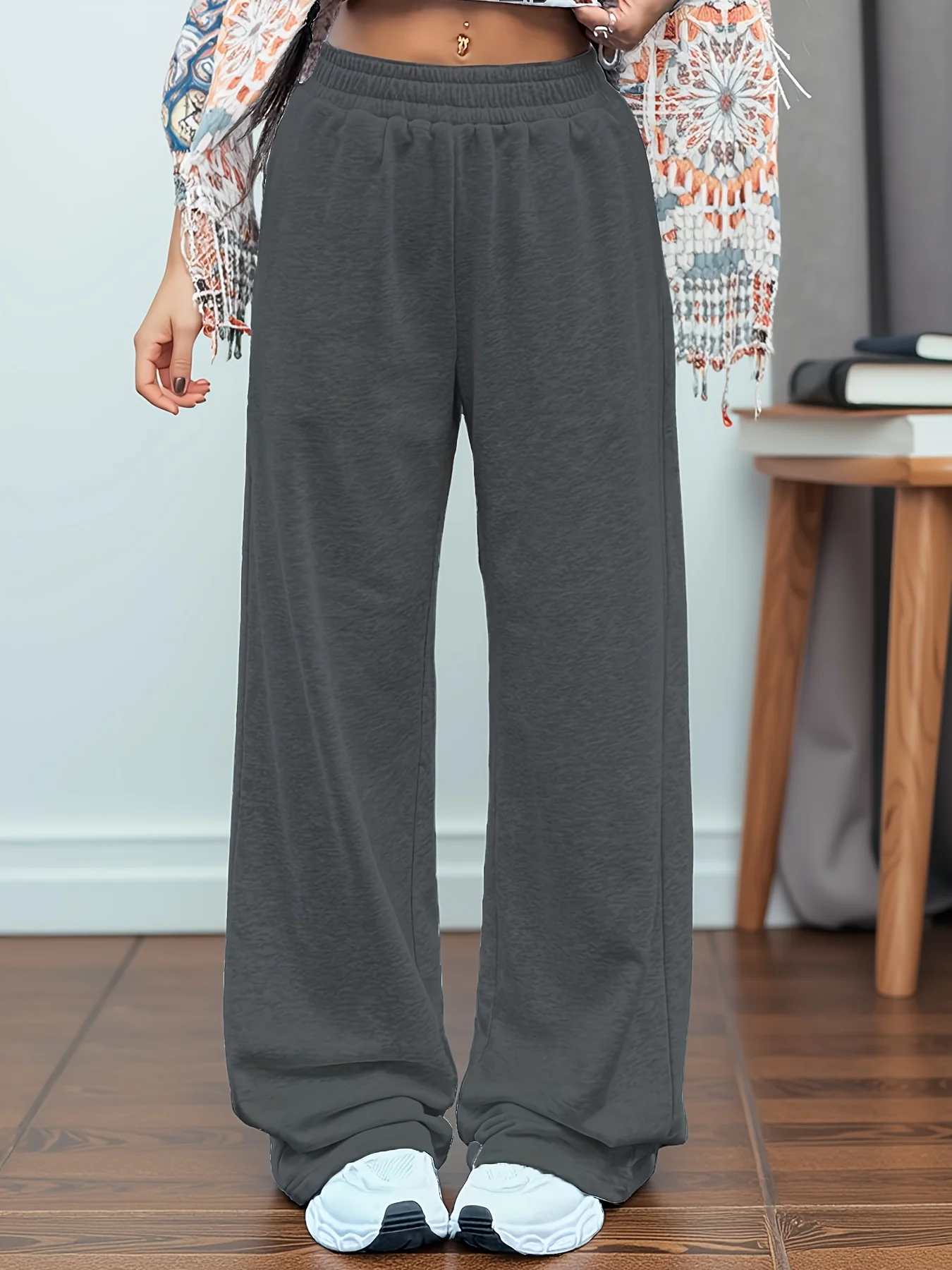 

Повседневные брюки больших размеров — эластичная талия, свободные домашние брюки, боковые карманы, подходят для повседневного и официального ношения, можно стирать в машине, не прозрачная ткань, удобные повседневные спортивные штаны, одежда больших размер