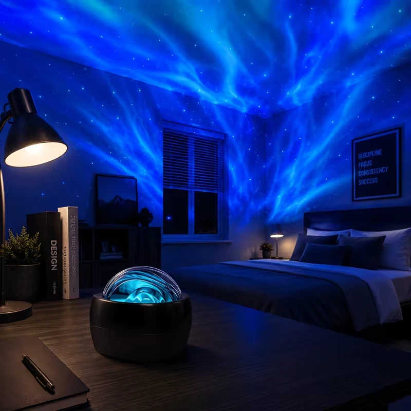 7Colors Starry Sky Projector Light LED Night Light Touch Switch Auto Rotate USB Powered for Home Room Decor Table Lamp Kids Gift