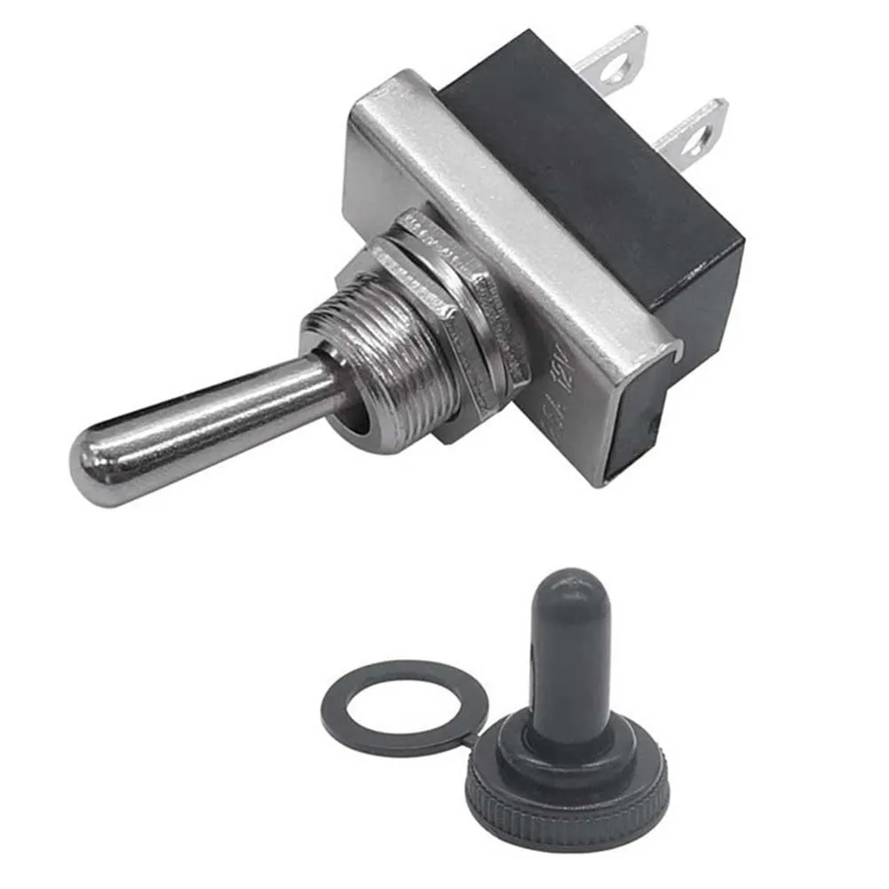 12V 25A Switch Automotive Toggle Switch 6A At 125VAC Iron Silver Material Reliable Performance 12.2mm Panel Cut-out