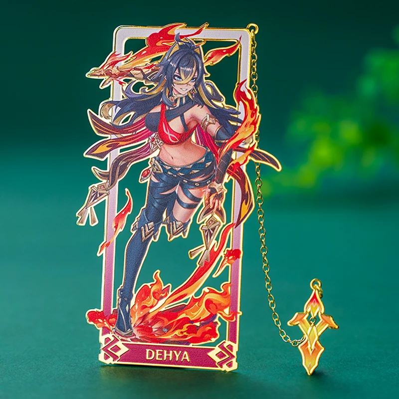 Anime Game  Sumeru Dehya Cosplay Brass Metal Bookmark Pendant Key Chain Pendant Birthday Brooch Badge Gifts