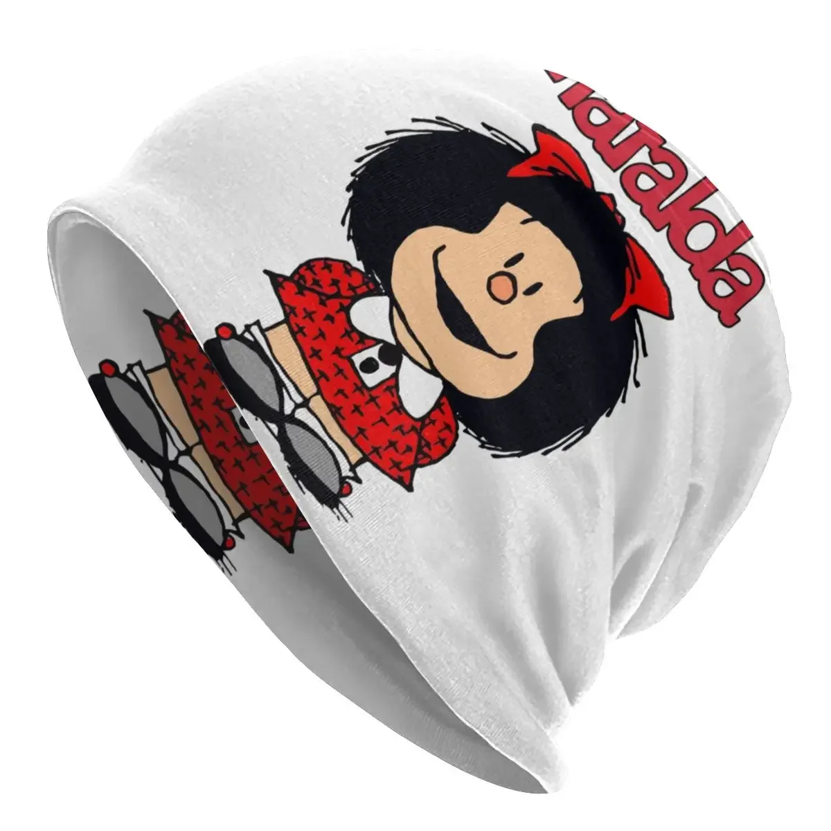 Cute Mafalda Beanies Caps For Men Women Unisex Cool Winter Warm Knit Hat Adult Argentine Cartoon Quino Comics Bonnet Hats