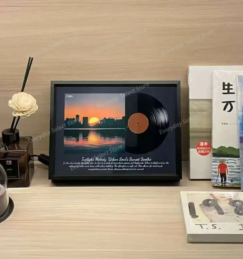 Audiovisual Sharing Ambient Bluetooth Speaker Luminous Sound Picture Luxury Photo Frame Desktop Retro Style HIFI Soundbox BT5.3
