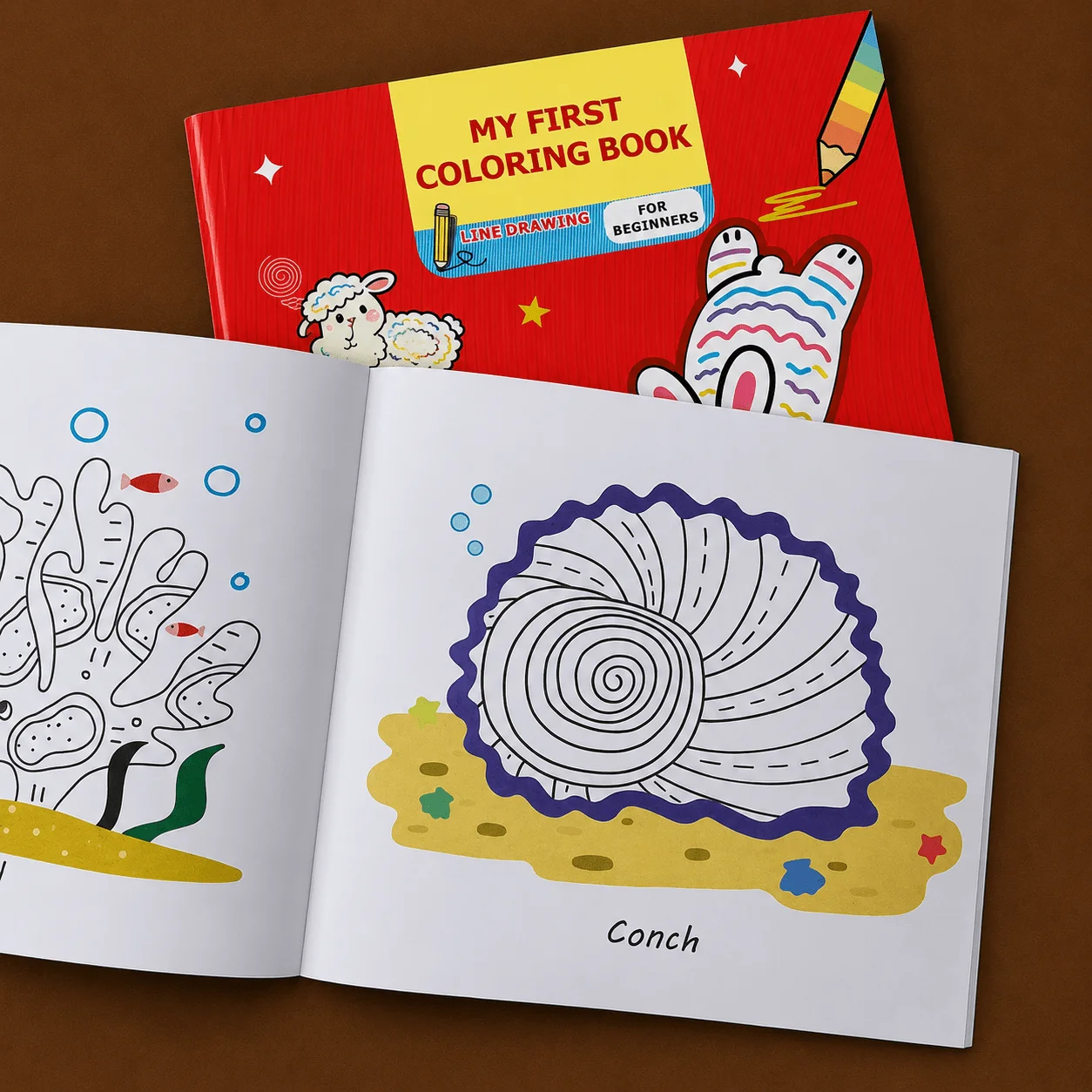 My First Coloring Book: Line Tracing & Coloring – Hands-On Activity for Kids’ Focus & Brain Development