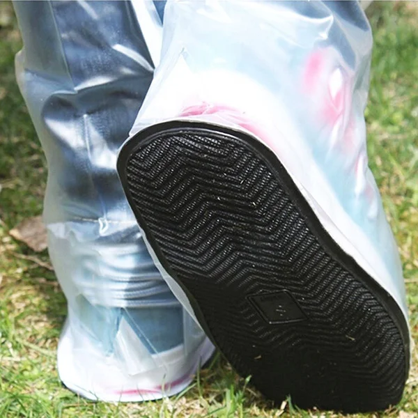 

Waterproof Rainproof Shoe Covers Reusable White Size L Non Slip Overshoes Zippered Closure Outdoor Use Rainproof Shoe Covers