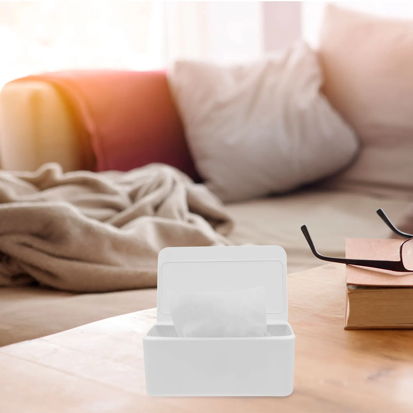 

Wipes Storage Box With Lid Baby Wipe Container Compact Plastic Organizer For Bathroom Kitchen Car Large Capacity Easy Pull