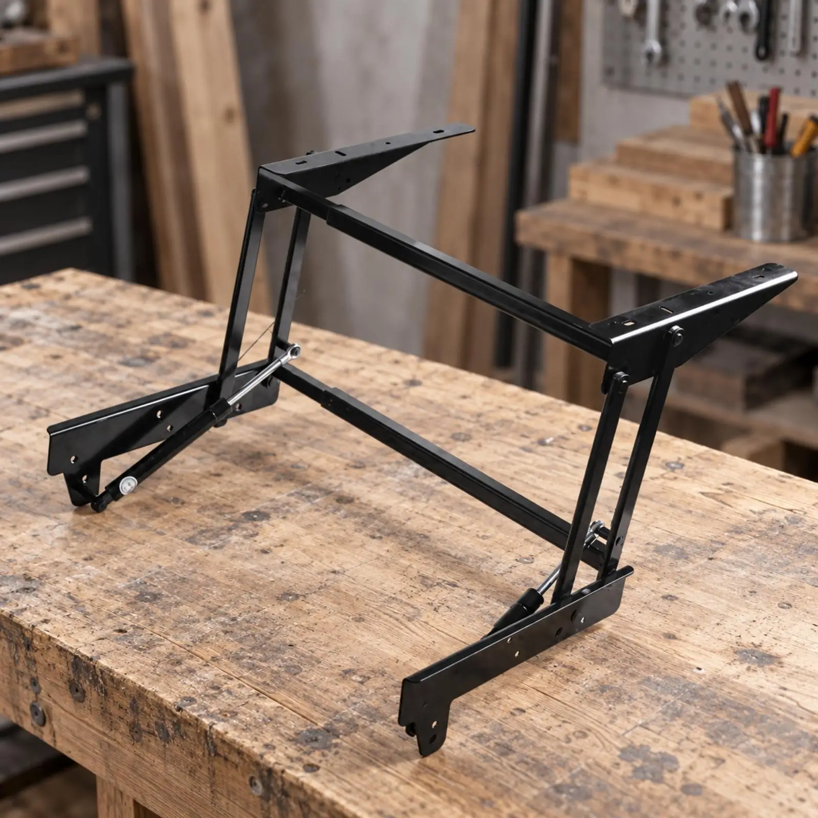 Height-Adjustable Table Frame with Gas Spring Adjustable Coffee Table Lift Frame Stable Furniture Hardware for Living Room