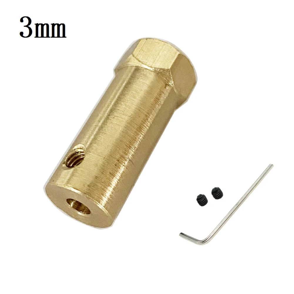 Extended Copper Hex Coupling Motor Shaft Connector Sleeve For Robot Car  Hexagonal Wheel Model Accessories Coupler