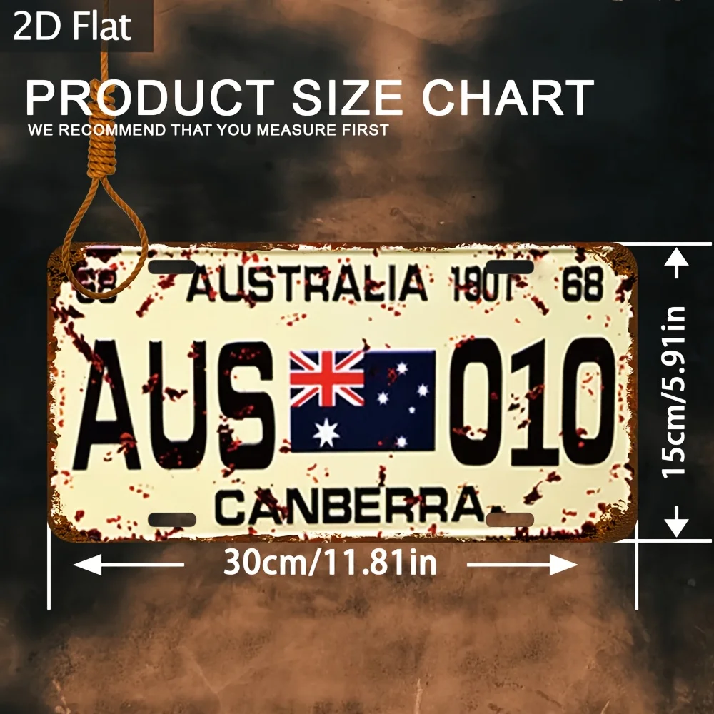Australian License Plate Metal Sign (es) - Rustic Aluminum Wall Decor with 