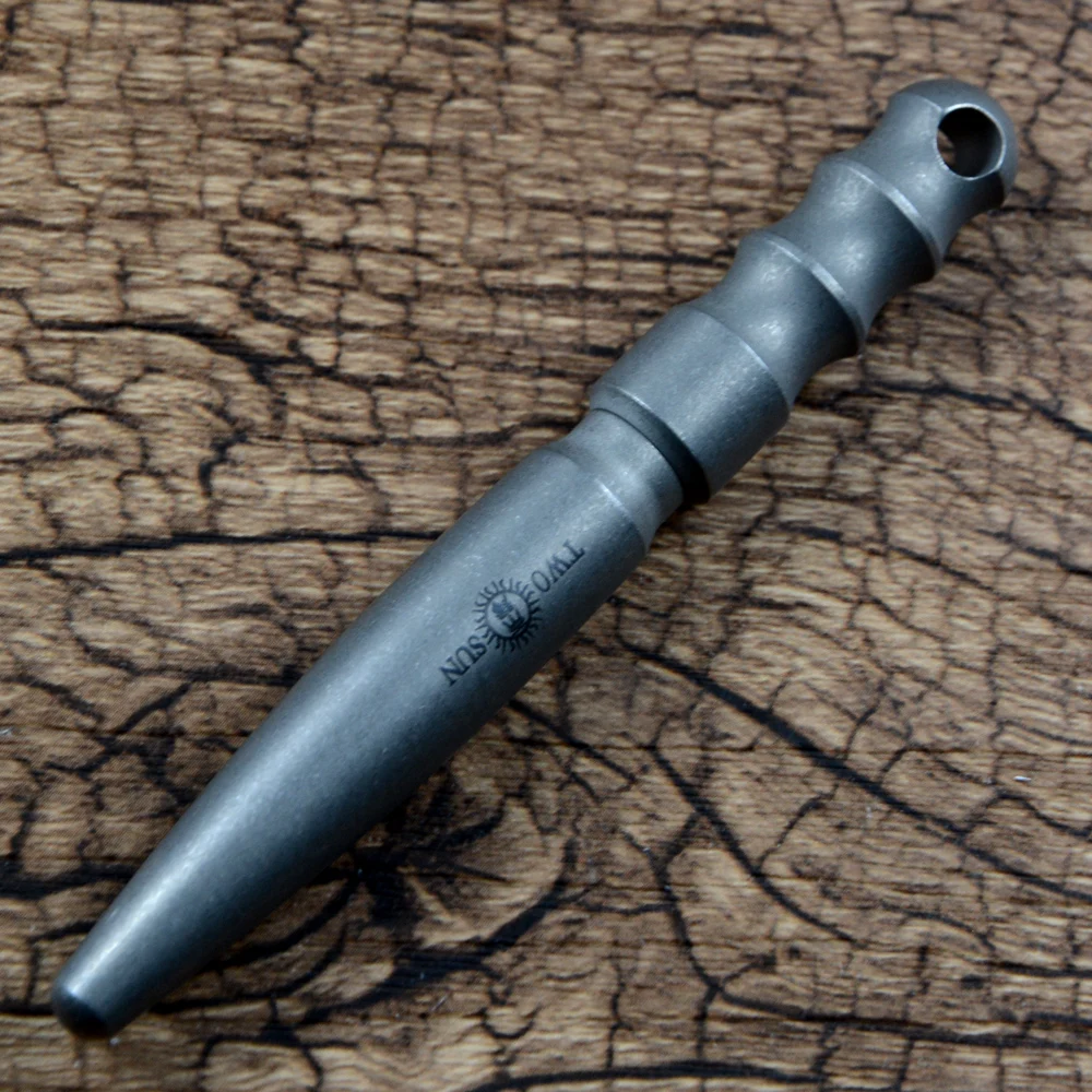 TWOSUN pióro taktyczne Stonewash anoda kolorowe TC4 stop tytanu Outdoor EDC pióro obronne PEN34