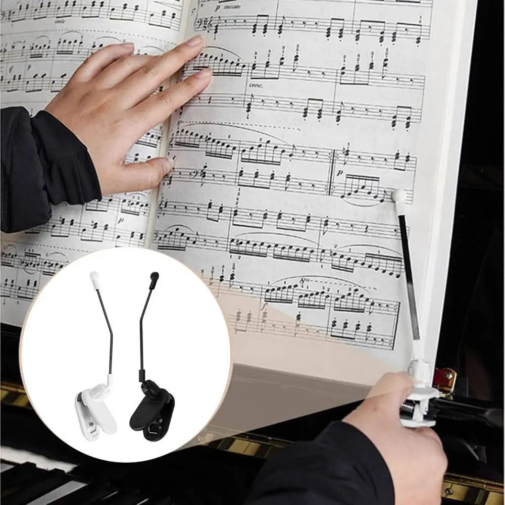 1Pair Portable Piano Music Book Clip Adjustable Clip on Piano Page Holder Easy To Install Enlarged Clamp Head Music Stand Clip