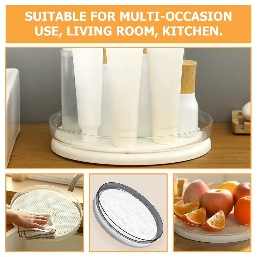 

Seasoning Rack Storage Tray Container Holder Rotatable Desk Kitchen Rotating Spice Stainless Steel Bottle Dispensers Organizer