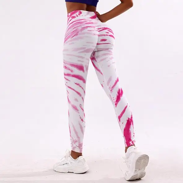 Seamless Tie Dye Leggings Women Sports High Waist Tights Gym Running Cycling Sexy Hip Liftting Yoga Fitness Leggings