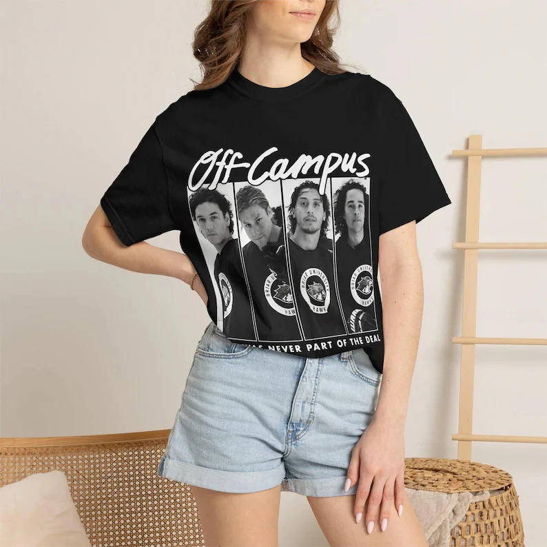 Off Campus Movie Tour Graphic Tee The Deal Garrett Graham T-shirt Romance Apparel Men Women Harajuku Trendy Streetwear Tee Tops
