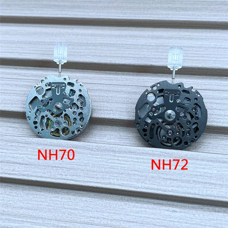 

New User~NH70/NH70A Skeletonized Mechanical Movement Black Metal 3 Hands Automatic Self-Winding Mechanism