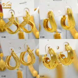 ANIID New Fashion Chunky Hoop Earrings Exaggerate African Dubai 24k Gold Color Large Style For Women Jewelry Party Gifts