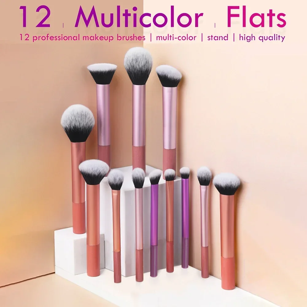 Christmas gift 12pcs Makeup Brush Kit Soft Synthetic Hair Make Up Brushes Foundation Blush Eyeshadow Cosmetic Makeup Tools