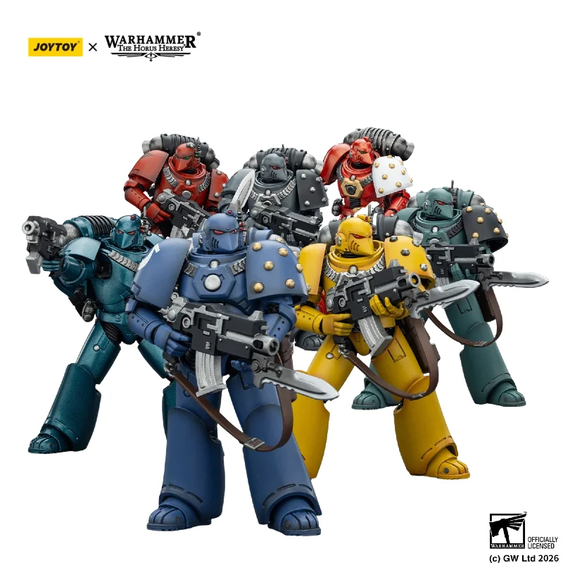 在庫あり-joytoy-ウォーハンマー30k-ホルス異端軍-mk-vi-タクティカルレギオナリー-7体セット-1-12スケール-sfコレクタブルアクションフィギュアセット
