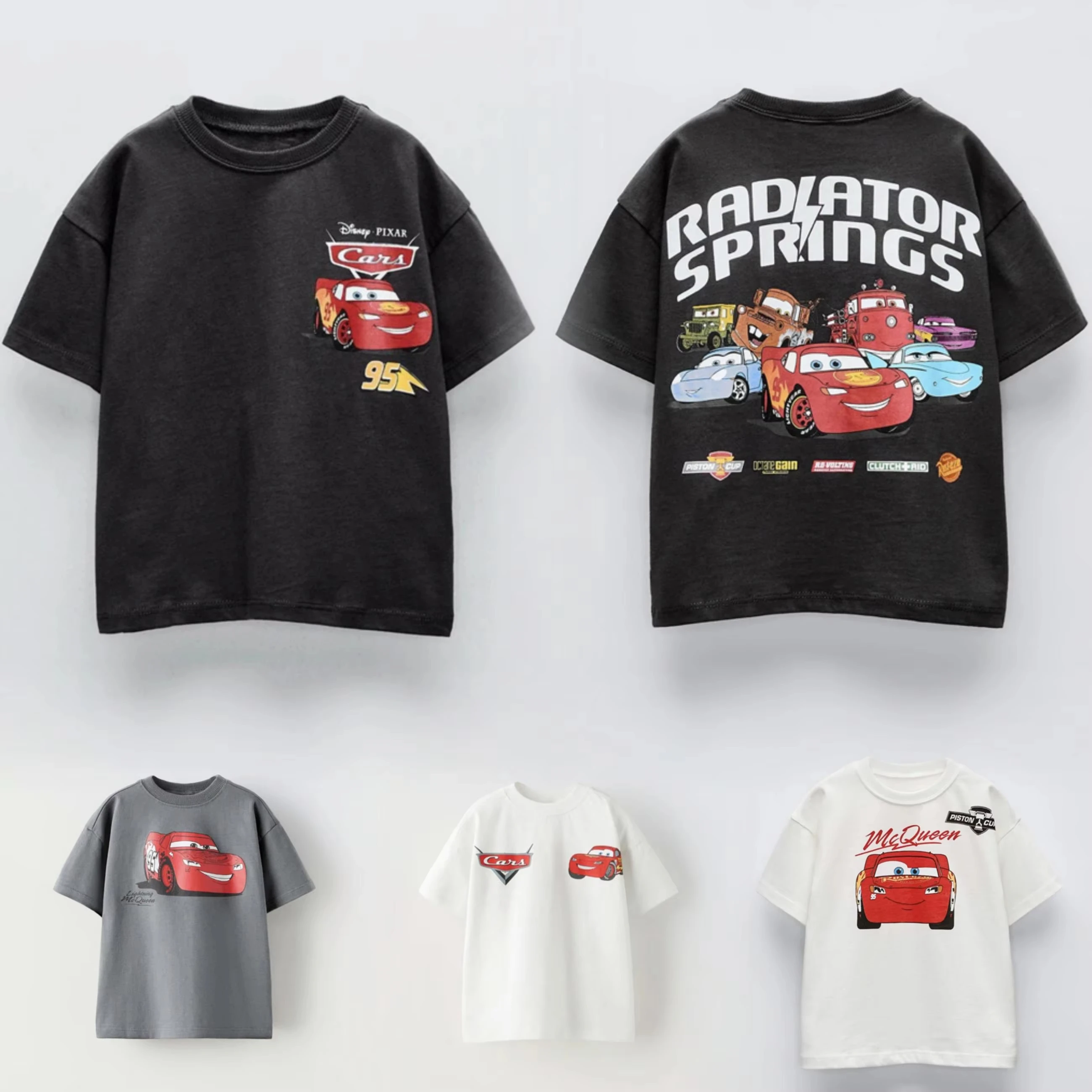 

Car Cartoon Tees Tops For Boy Clothing Summer Fashion Children Short Sleeve Clothes Printed Pattern T-shirts Loose Casual Tshirt