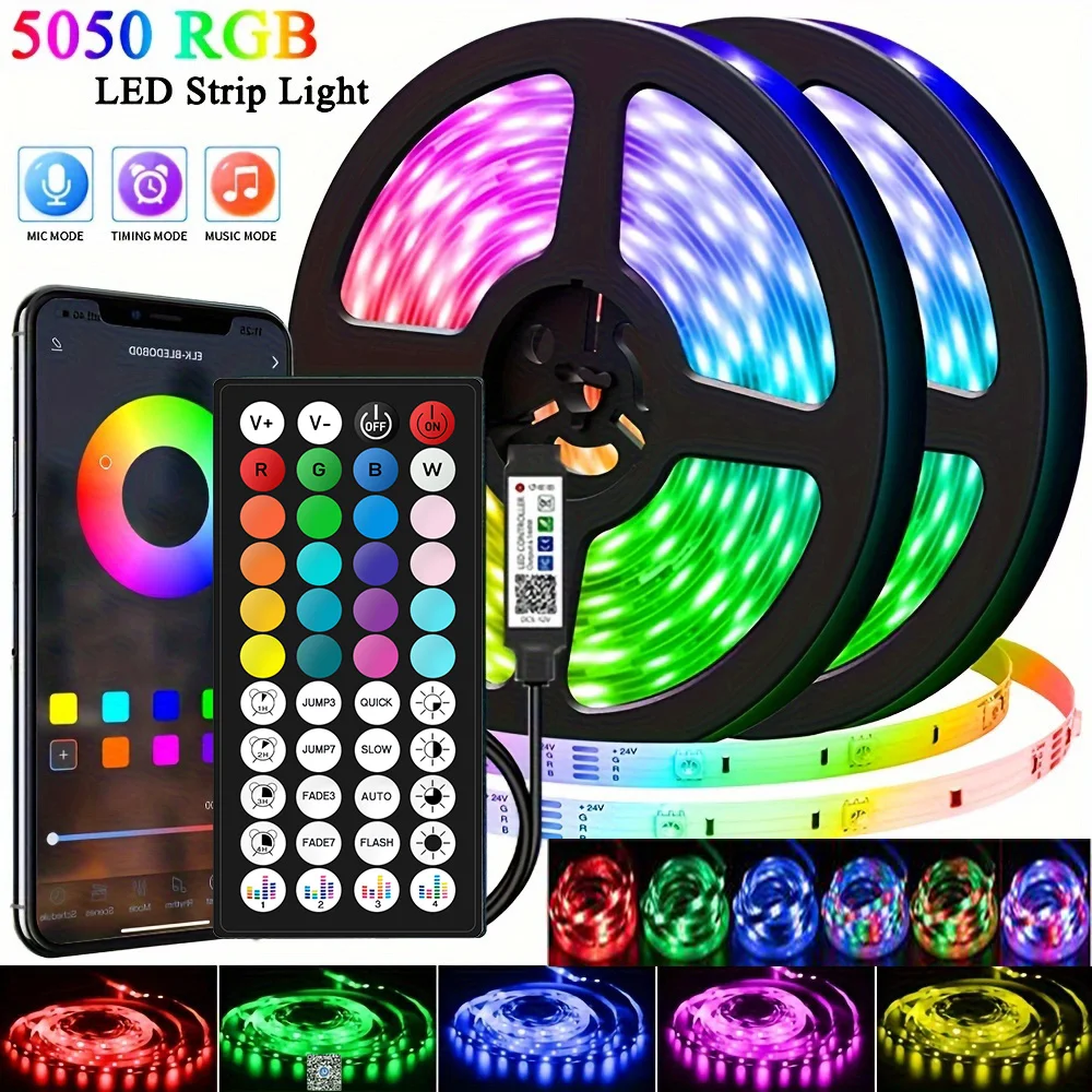 Led Strip Light Wifi Bluetooth Control 3528/5050 Rgb Led Lights Flexibele Lint Luces Led 1M-30M 5V Usb Tv Backlight Kamer Decora