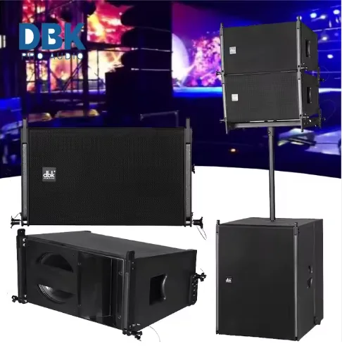 Top Sound  Line Array Speakers 10 Inch Speaker System Combo Set 4 Line Array Speakers and Two 15 Inch Subwoofers Sound Equipment