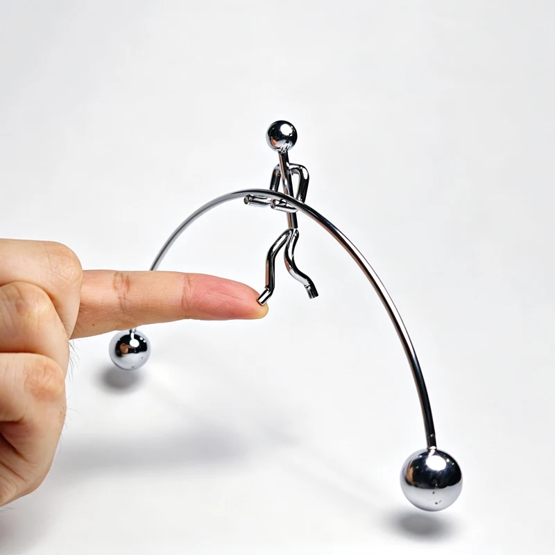 Kinetic Art Balance Weightlifter Desktop Science Physics Gadgets Fidget Toys Adults ADHD Anxiety Quiet Relieve Stress Office Fun