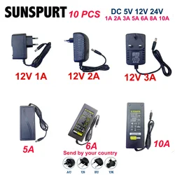 DC 5V 12V 24V lighting transformer AC 110V 220V switching power supply 1A 2A 3A 5A 6A 8A 10A LED power adapter for CCTV LED lamp