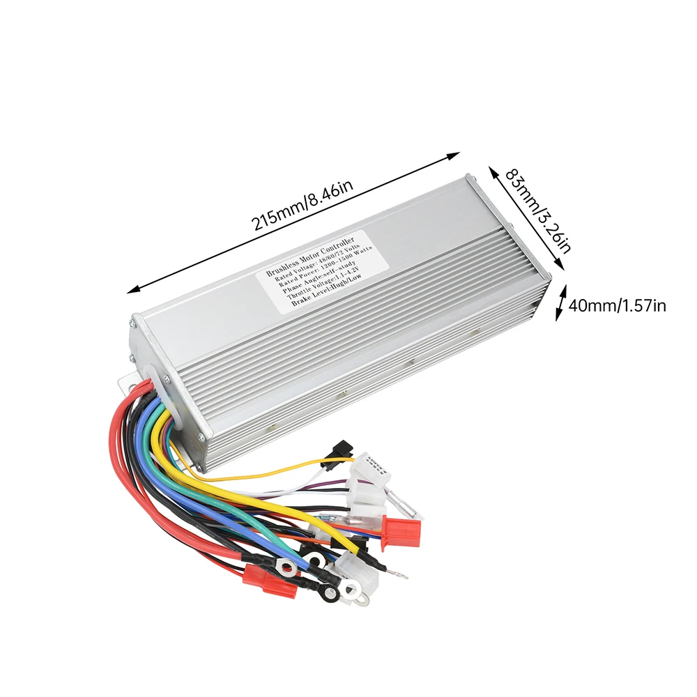 Nowy 48-72V 1200W-1500W wielofunkcyjny kontroler pojazdu elektrycznego kontrola prędkości silnika inteligentny bezszczotkowy regulator silnika