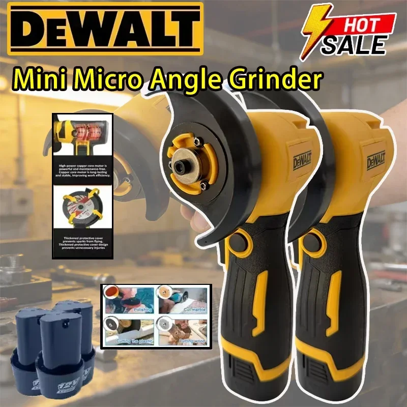 

Бесщеточная мини-угловая шлифовальная машина Dewalt 12В с перезаряжаемой литиевой батареей, беспроводная полировальная машина для алмазной резки, 12В