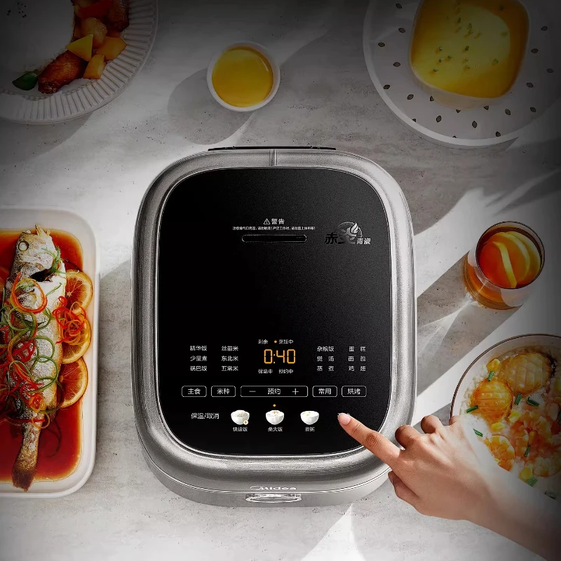

Midea 4L Red Flame Rice Cooker 2026 New Smart Pressure Multi-Function Large Capacity For 5 People Home Use