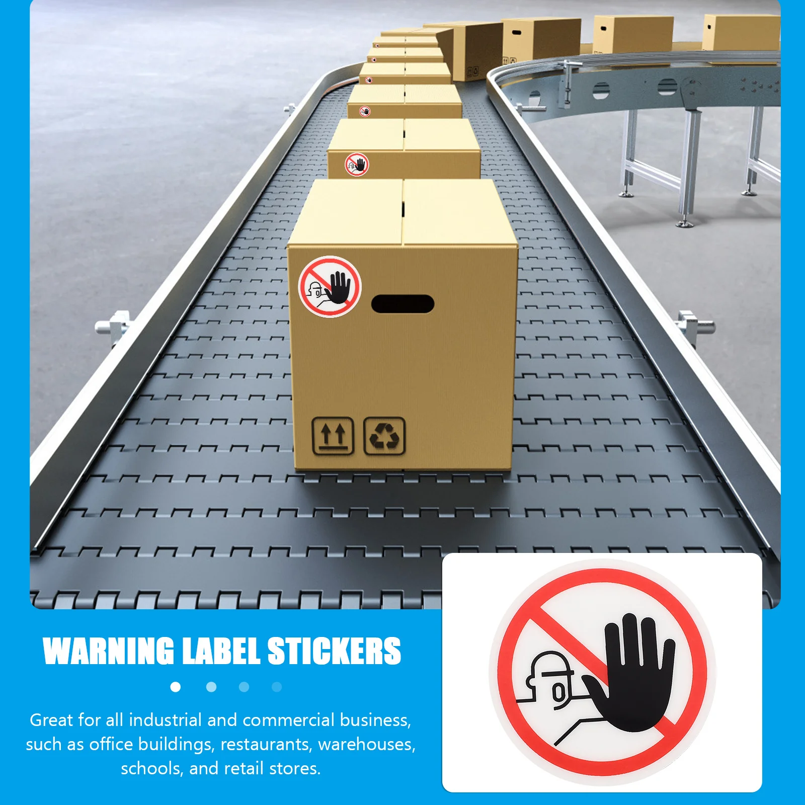 2pcs Do Not Touch Warning Sign Sticker Pvc Safety Decal For Factory Construction Site Wall Stickers Security Caution Decal