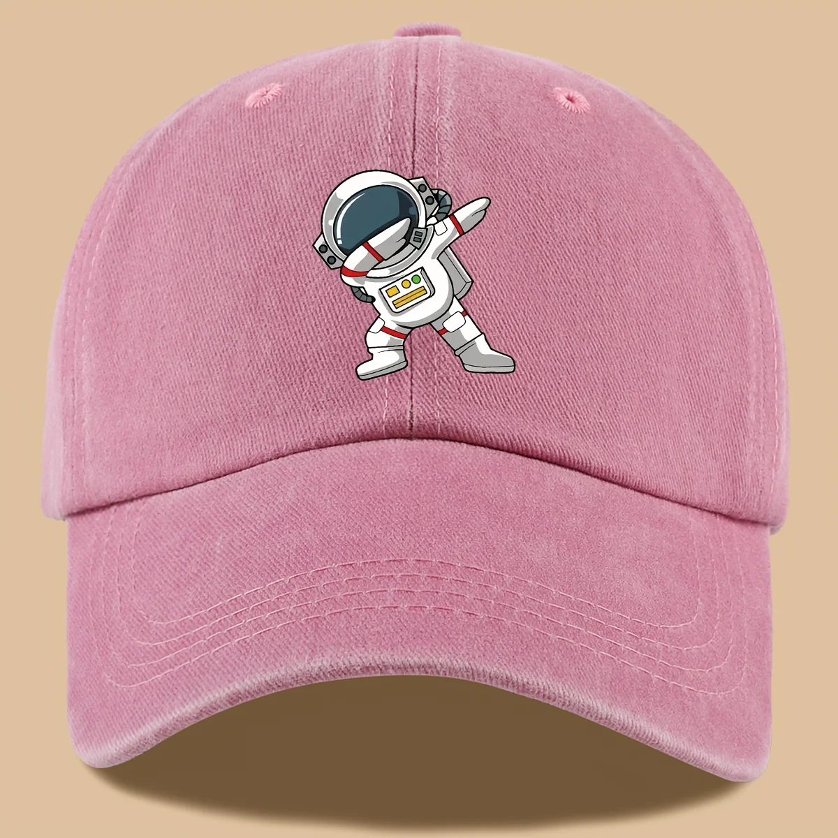 

Retro astronaut pattern outdoor adventure classic baseball cap with adjustable breathable design, ideal travel gift