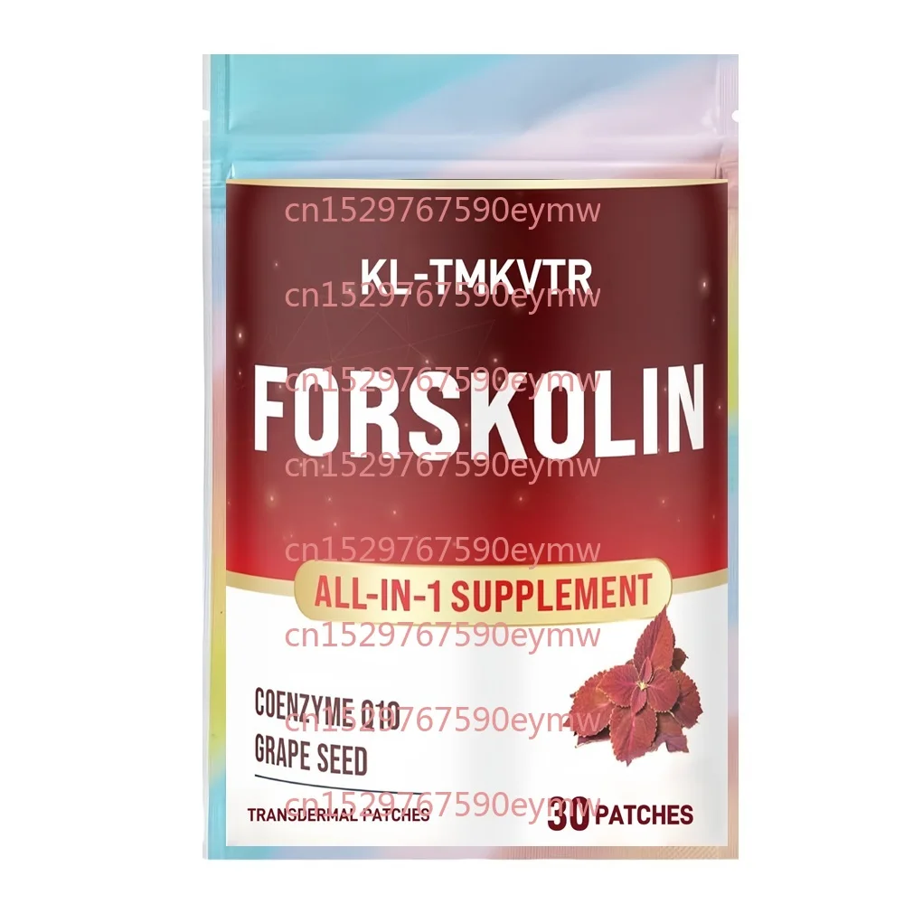 30 parches Forskolin Parches transdermicos con coenzima Q10 Semilla de uva Apoya la gestión corporal y la energía