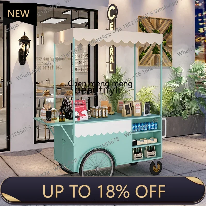 Z189 كشك تعويم من الحديد المطاوع يدويًا، عربة كشك متنقلة عربة ترويجية خارجية #1