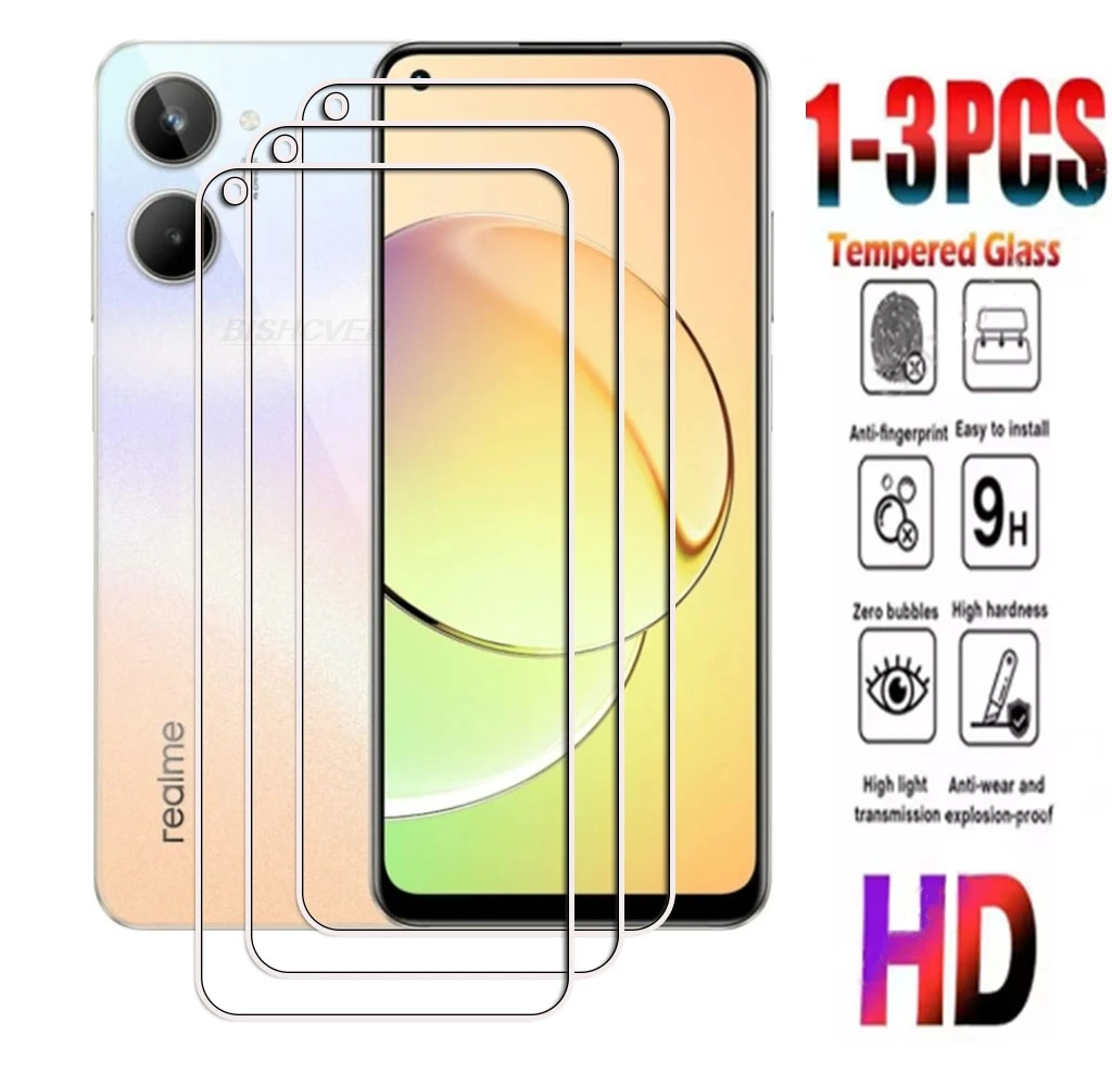 1-3PCS 9H HD gehärtetes Glas für Realme 10 4G 6,4 "Realme104G Realme10 RMX3630 Displayschutzfolie