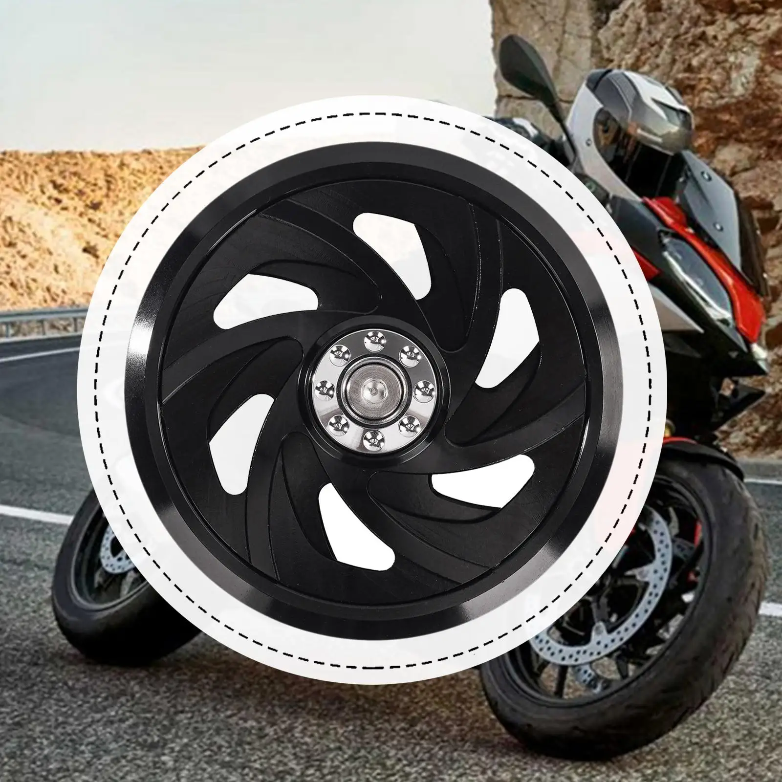 واقي حماية جانبي لغطاء المروحة، ملحقات بديلة سهلة التركيب، واقي مروحة تبريد المحرك من سبائك الألومنيوم #4