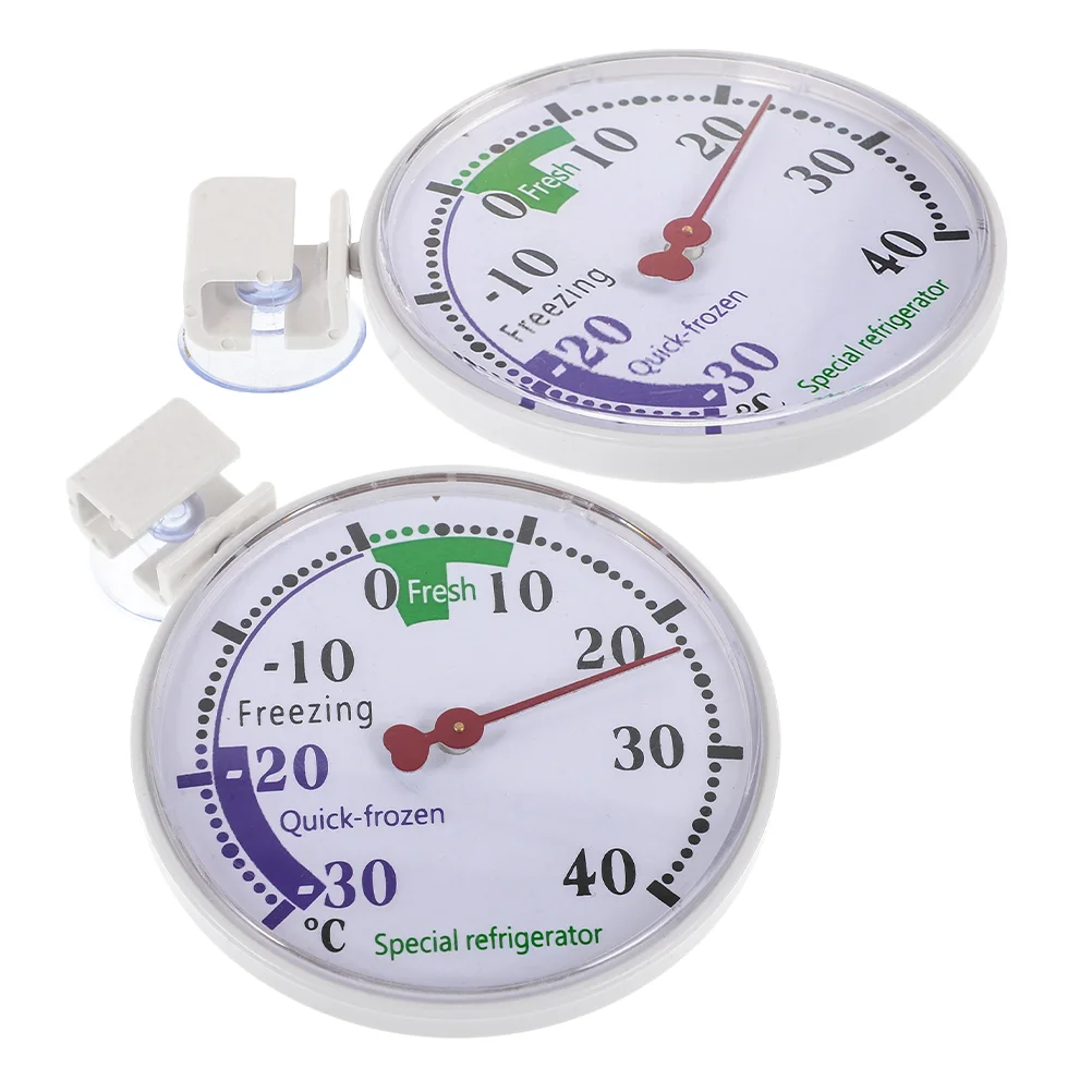 

2 Pcs Refrigerator Refrigeration Thermometer Mini Freezer Plastic Small Hygrometer