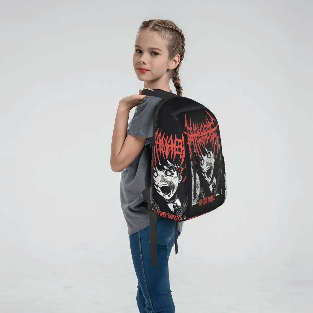 Hanabie Love Sweets Backpack Daypack Boys Girls BookBag School Bag Shoulder Bags for Men Women