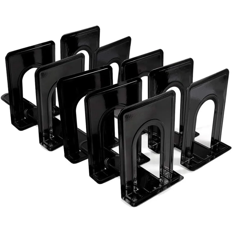 نهايات الكتاب، نهايات الكتب للأرفف، نهايات الكتب لحمل الكتب الثقيلة، نهايات الكتب المعدنية للمكتب غير القابلة للانزلاق، أطراف الكتاب شديدة التحمل باللون الأسود #1