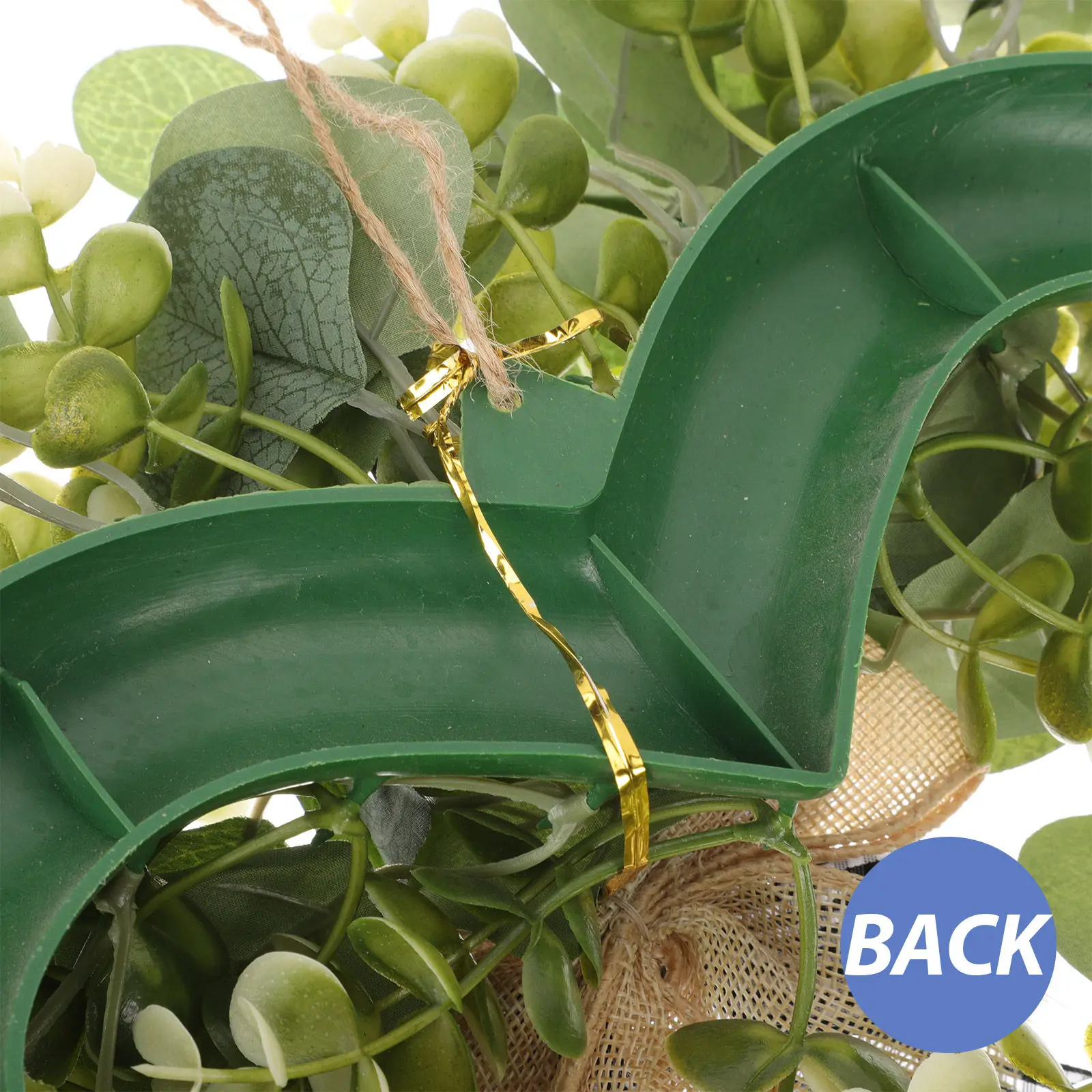 

Искусственный цветочный венок в форме сердца, реалистичный эвкалипт, подвесное украшение для входной двери, декор для Весеннего фестиваля, приветственный декор