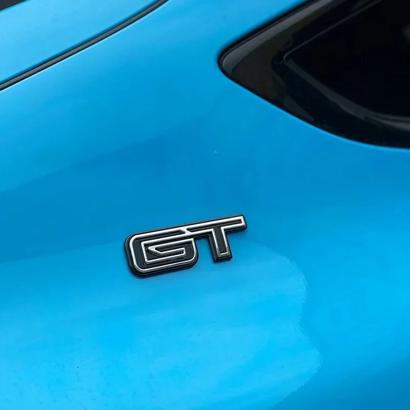 3D GT Logo Sticker for Ford Mustang Mach-E Door Trunk GT Zinc Alloy Creative Emblem Badge Stickers Car Decoration Accessories