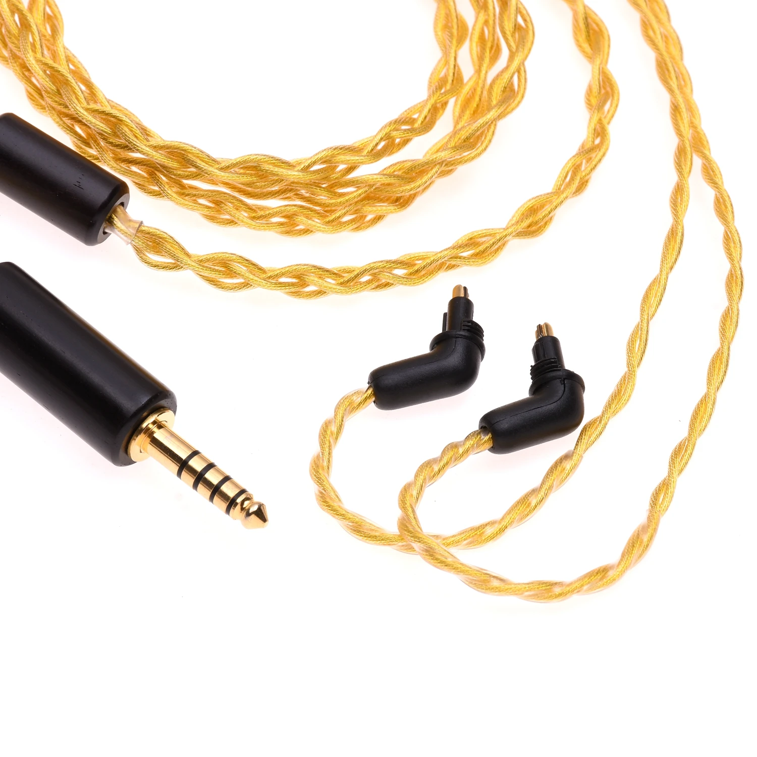 Crystal 4 Cores 6N OCC Gold Silver Plated Headphones Upgrade Cable For Sony MDR-EX1000 EX800