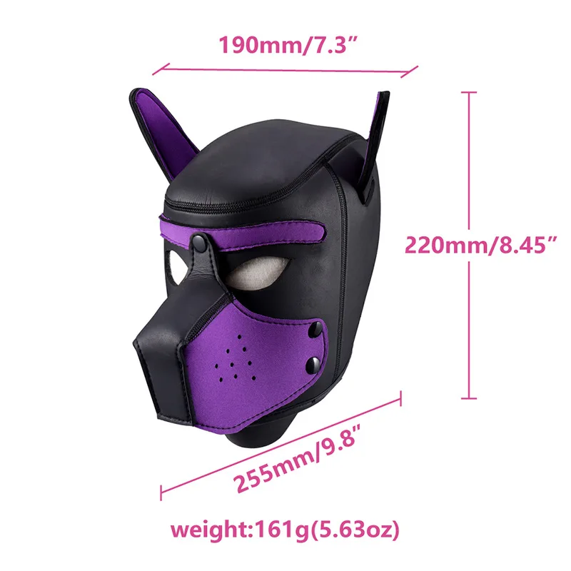 Couvre-chef SM pour chien. Produits pour adultes. Jeu de rôle coed. Masque en cuir de danse de club. Accessoires de flirt. Jouets sexuels