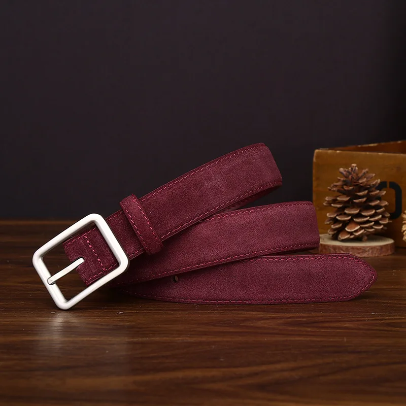 حزام جلد سويدي بسيط راقي للنساء، حزام جلد سويدي عصري ومتعدد الاستخدامات للنساء #6