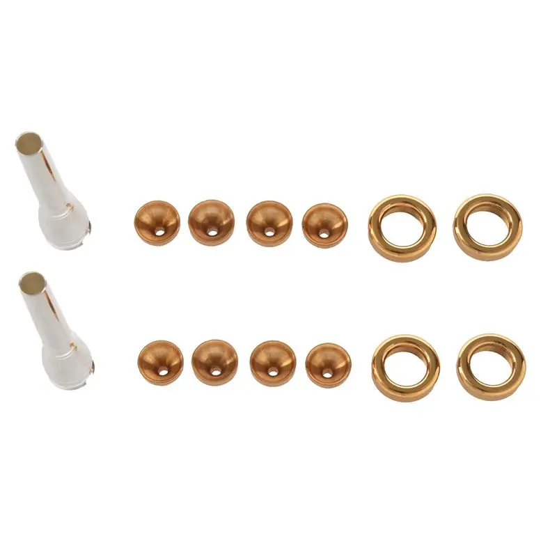 XSXS-2 Set 2C 3C 2B 3B Mouthpiece For Bb Trumpet Brass A Multi-Purpose T Adapter Professional Gold Lacquer Nozzle