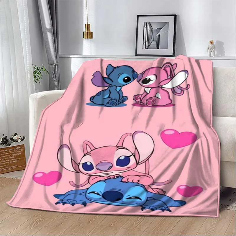 

Disney Cartoon Lilo Stitch Flannel Thin Warm Blankets.Four Season Blanket.for Sofa,beds,living Rooms,travel Picnic Blanket Gifts