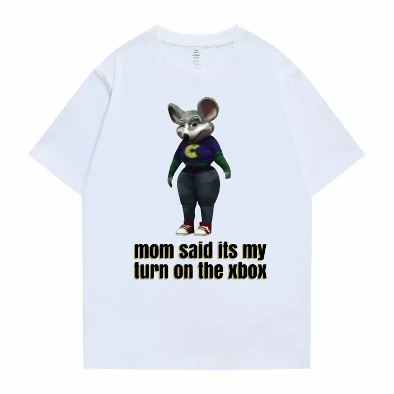 Mom Said Its My Turn on The Xbox Tshirt Funny Ratatouille Mouse T-shirt Tops Men Women Fashion Cotton Tees Man Loose Streetwear